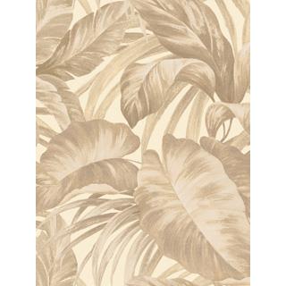Seabrook Designs AE30207 Ainsley Acrylic Coated Leaves Wallpaper